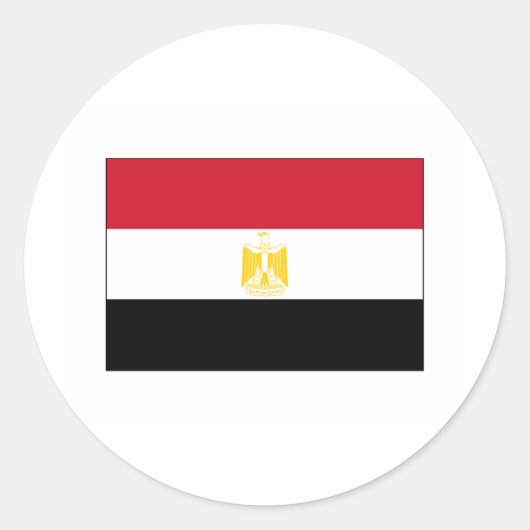 Egypt FLAG International Ronde Sticker (Voorkant)