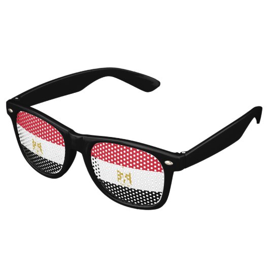Egypt flag Party Sunglasses Retro Zonnebril (Gekanteld)