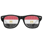 Egypt flag Party Sunglasses Retro Zonnebril (Voorkant)