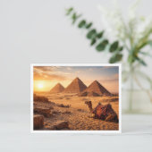Egypt. Giza Pyramid Complex. Postcard Briefkaart (Staand voorkant)
