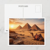 Egypt. Giza Pyramid Complex. Postcard Briefkaart (Voorkant / Achterkant)