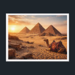 Egypt. Giza Pyramid Complex. Postcard Briefkaart<br><div class="desc">Postcard. Travels. Egypt. Giza Pyramid Complex.</div>