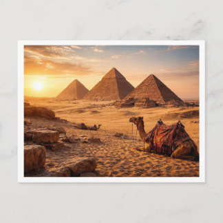 Egypt. Giza Pyramid Complex. Postcard Briefkaart