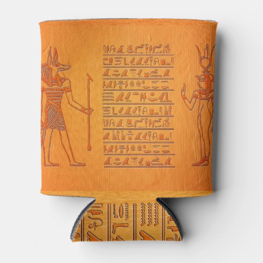 Egypt Goddess Hathor en God Anubis Blikjeskoeler (Voorkant)