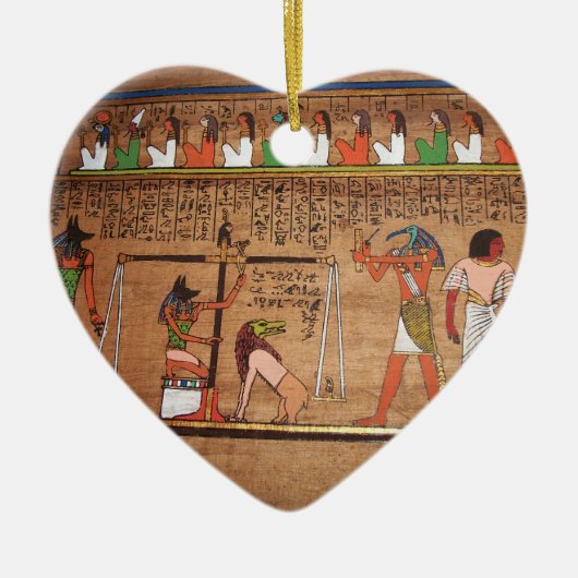 Egypt-Hieroglyphs keramische sieraad Keramisch Ornament (Voorkant)