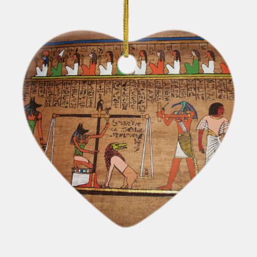 Egypt-Hieroglyphs keramische sieraad Keramisch Ornament (Achterkant)