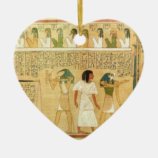 Egypt-Hieroglyphs keramische sieraad Keramisch Ornament (Voorkant)