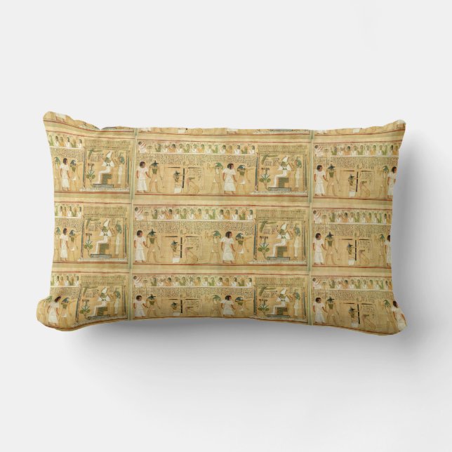 Egypt-Hieroglyphs Lumbar Pillow Kussen (Voorkant)