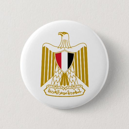 Egypt landswapen symbool embleem adelaar ronde button 5,7 cm (Voorkant)