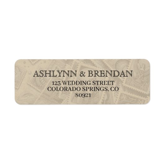 Egypt Passport Wedding Etiket (Voorkant)