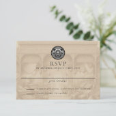 Egypt Passport Wedding Response Card RSVP Kaartje (Staand voorkant)