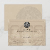 Egypt Passport Wedding Response Card RSVP Kaartje (Voorkant / Achterkant)