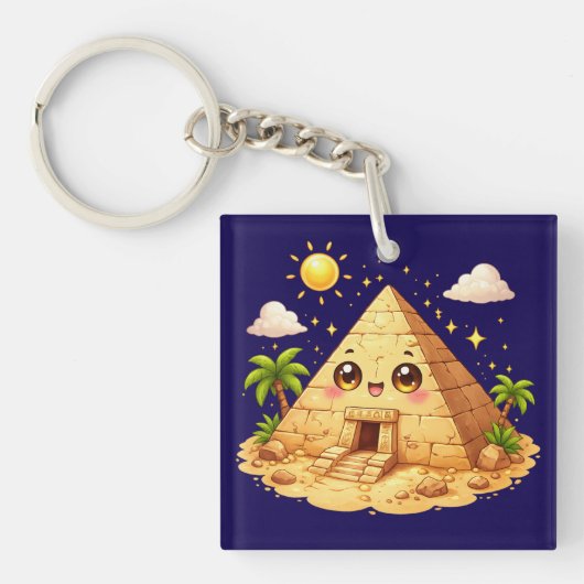 Egypt Piramide Kawaii Sleutelhanger (voorkant)