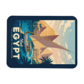 Egypt Pyramid Illustration Travel Art Vintage Magneet (Horizontaal)