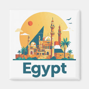Egypt Reis Souvenir Voor Nieuwsgierige Wereldreizi Magneet