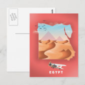 Egypt reisposter briefkaart (Voorkant / Achterkant)