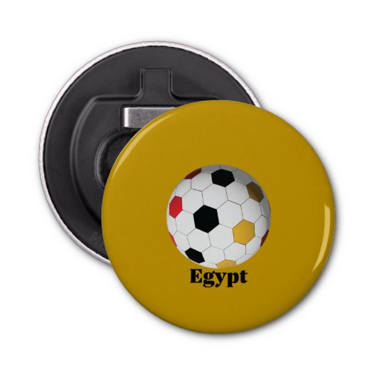 Egypt Soccer  Button Flesopener (Voorkant)