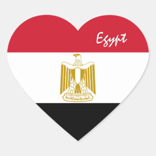 Egypt sticker, Hart, Vaderlandslievende Egyptische Hart Sticker