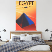 Egypt vintage reisposter canvas afdruk (Insitu (Slaapkamer))