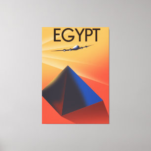 Egypt vintage reisposter canvas afdruk