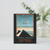 Egypt Vintage Reisposter Gerestaureerd Briefkaart (Staand voorkant)