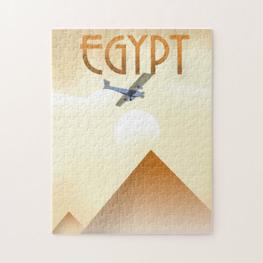 Egypt Vintage stijl vluchtposter Legpuzzel (Verticaal)