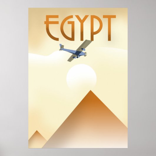 Egypt Vintage stijl vluchtposter Poster (Voorkant)