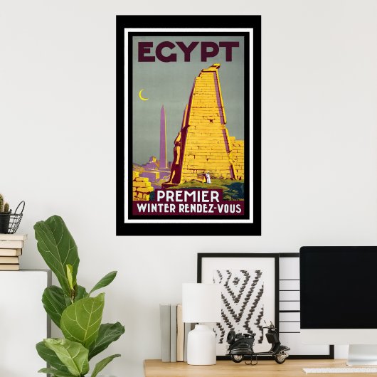Egypt Vintage Travel Poster (Thuiskantoor)
