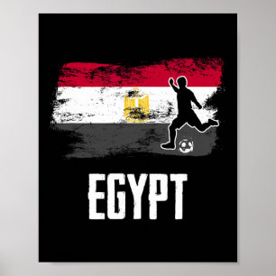 Egypt Vlag Jersey Egyptisch Voetbalteam Egyptische Poster