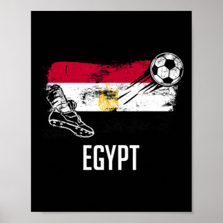 Egypt Vlag Jersey Egyptisch Voetbalteam Egyptische Poster
