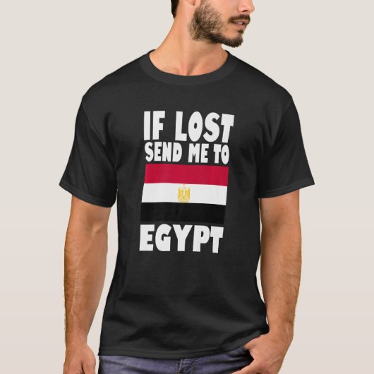 Egypt Vlag Ontwerp  Als verloren stuur me naar Egy T-shirt (Voorkant)