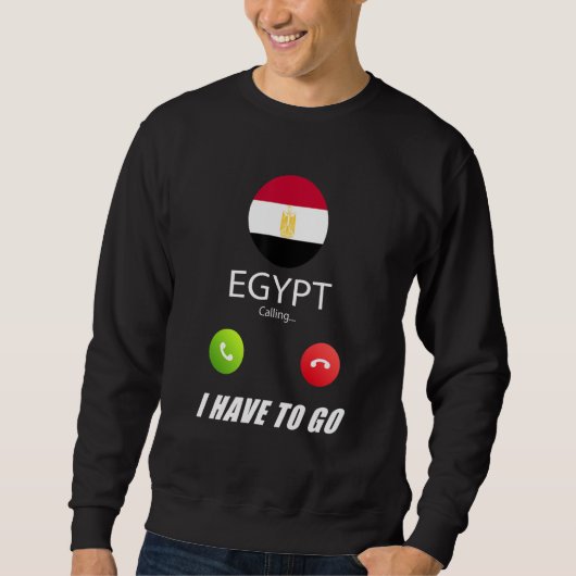 Egypt Vlag Souvenir Egypte Roept Is Calling Trui (Voorkant)