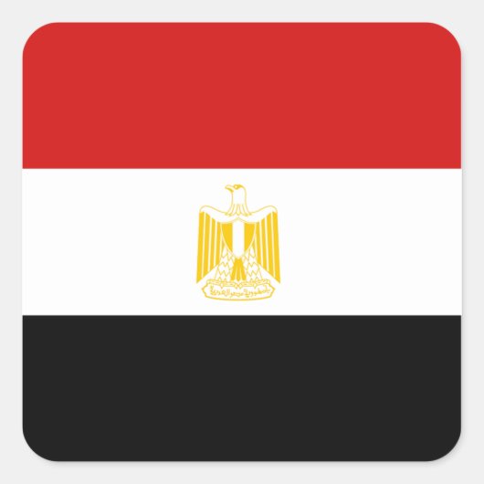 Egypt Vlag Sticker (Voorkant)