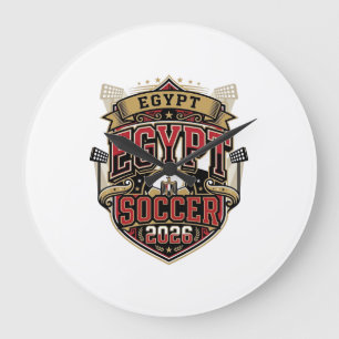 Egypt Voetbal 2026 Voetbal Vet Land Typografie G Grote Klok