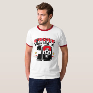 Egypte 10 Voetbalfan T-shirt – Vintage Voetbal Gra