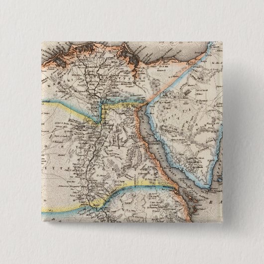 Egypte 14 vierkante button 5,1 cm (Voorkant)