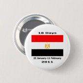 Egypte 18 dagen CUART Ronde Button 5,7 Cm (Voorkant /achterkant)