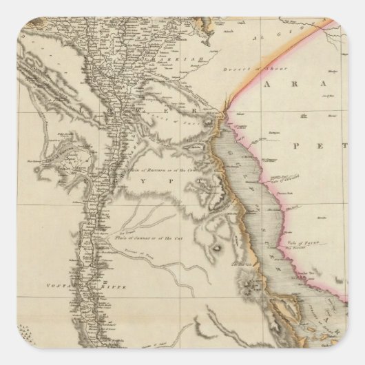 Egypte 3 vierkante sticker (Voorkant)