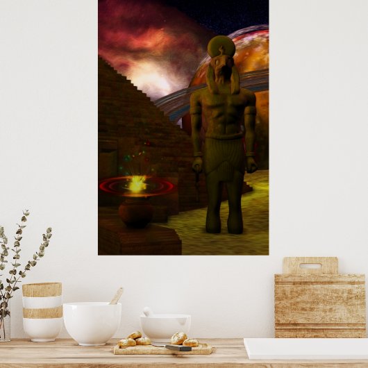 Egypte: 3D digitale kunst Poster (Keuken)