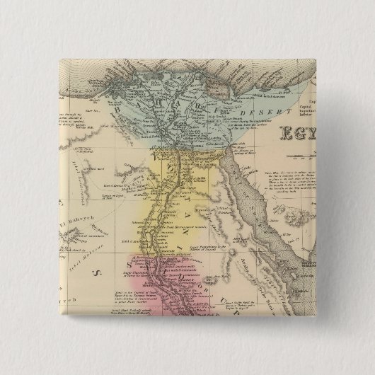 Egypte 5 vierkante button 5,1 cm (Voorkant)