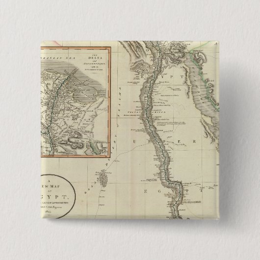 Egypte 8 vierkante button 5,1 cm (Voorkant)