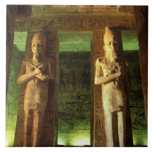 Egypte, Abu Simbel, Beeld van Ramses II, Tegeltje
