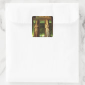 Egypte, Abu Simbel, Beeld van Ramses II, Vierkante Sticker (Tas)