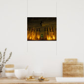 Egypte, Abu Simbel, gevierde façade van Small Poster (Keuken)