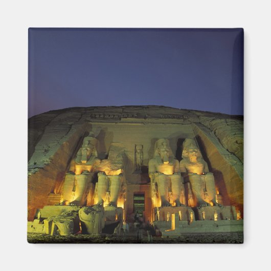 Egypte, Abu Simbel, kolossale cijfers van Ramesses Magneet (Voorkant)