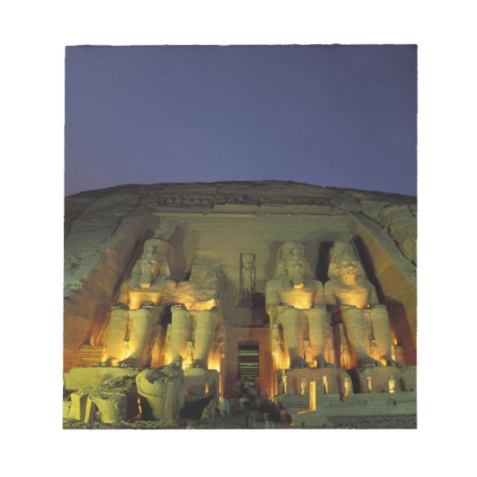 Egypte, Abu Simbel, kolossale cijfers van Ramesses Notitieblok (Voorkant)