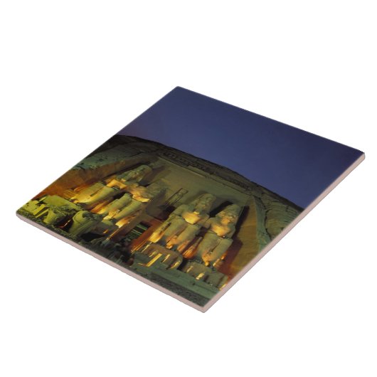 Egypte, Abu Simbel, kolossale cijfers van Ramesses Tegeltje (Zijkant)