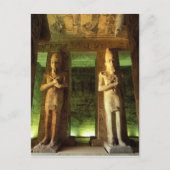 Egypte, Abu Simbel, standbeeld van Ramesses II, Briefkaart (Voorkant)
