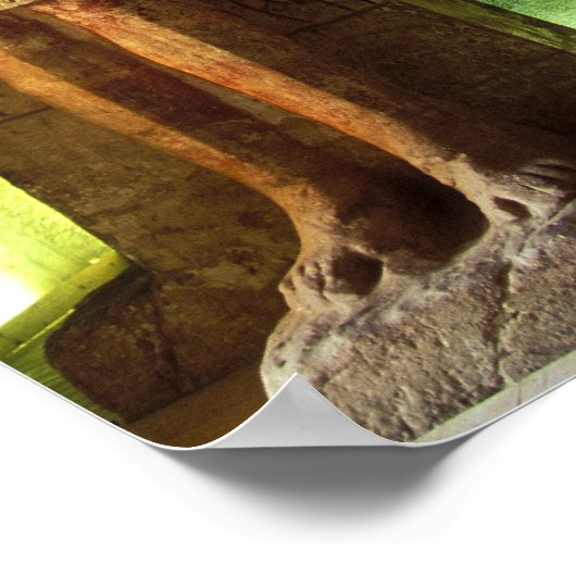 Egypte, Abu Simbel, standbeeld van Ramesses II, Poster (Hoek)