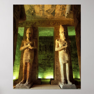 Egypte, Abu Simbel, standbeeld van Ramesses II, Poster